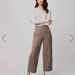 Splendid Wide-Leg Utility Pants in Taupe Brown